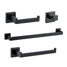 Turs 4-PIECE Bathroom Hardware Set Black Towel Bar 23.6 Inch, New. Price: $63.34.