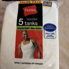 Hanes Big Men's Freshiq Comfortsoft White Tagless Tank 5-PACK New. Price: $21.00.