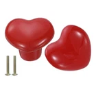 Uxcell 2 Packs Ceramic Drawer Knobs, Heart-shaped Dresser Pulls, Red New. Price: $15.69.