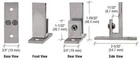 Crl EH51 Brushed Nickel Long Leg Set Screw Clamp For 1/4" To 5/16" Glass New. Price: $16.15.