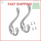 Jukzi Coat Hooks 5 Pack - Heavy Duty Wall Mounted Brushed Nickel Door Doub New. Price: $26.22.