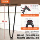 Vevor 19" Hairpin Furniture Legs, 4PCS Black New. Price: $35.03.