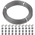 1/8 Inch Stainless Steel Wire Rope Cable KIT,100 Ft Length New. Price: $35.76.