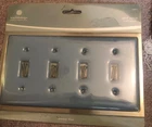 Quad Switch Wall Plate- Stoney Blue Color By Liberty Hardware Open. Price: $23.50.