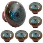 Jiozermi 6 Pack Ceramic Vintage Round Cabinet 1.29"/33MM, Blue New. Price: $15.00.