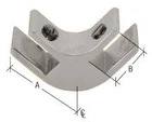 C.r. Laurence GFC2901CH Crl Chrome 1-1/2" Long 2-WAY Degree Deluxe Glass Fur New. Price: $33.60.