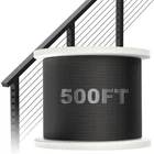 Blika 500FT 1/8" Black Stainless Steel Cable, T316 Marine Grade New. Price: $174.27.