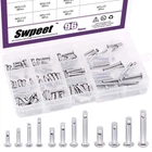 Swpeet 96PCS Clevis Pin Assortment Kit, 304 Stainless Steel M3 M4 M5 Silver New. Price: $26.37.