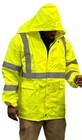 Class 3 Reflective Hi Vis Rain Jacket Waterproof Hooded Lime Ansi Safety New. Price: $58.50.