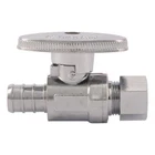 Sharkbite 1/2 Inch X 3/8 Od In., Quarter Turn, Chrome New. Price: $21.99.