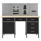 Workbench Station With 4 Wall Panels Table Heavy Duty Steel Vidaxl New. Price: $711.99.