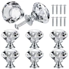 8 Pcs Crystal Cabinet Knobs, Decorative Diamond Shape Glass Dresser K.... Price: $14.56.