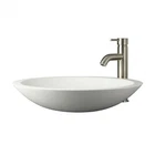 Signature Hardware Rigel Resin Vessel Sink White Matte Bathroom Countertop Open. Price: $115.37.