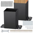 4X4 Wood Fence Post Anchor Base, 13GA Thick Steel And Black Powder Coated New. Price: $31.99.