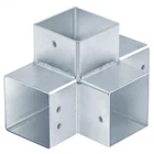 YIDU69Q 4 Pcs 2" Square Tube Connector, Way Structural Sliver New. Price: $43.99.