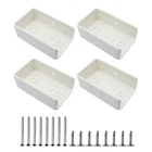 Aiwaiufu 2 X 3.5 Vinyl Fence Brackets, Slotted Handrail Kit White New. Price: $14.40.