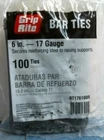 Grip Rite BT176100R, 6" Bar Ties, Gauge, Bag Of Free Shipping New. Price: $10.00.