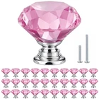 Pozean Crystal Drawer Knobs 30-PACK 1.18" Pink-silver Glass Cabinet Handles New. Price: $37.48.