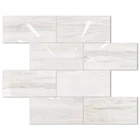 Stickgoo Subway Tile Peel And 12.6" 10.6", Faux Eurasian Wood Marble New. Price: $75.90.