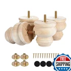Michanco 3 Inch Unfinished Bun Feet Set Of 4 Wood Furniture Legs Replacement New. Price: $40.44.