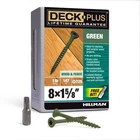 Deck Plus 48397 Green Star Drive Flat Head Exterior Screw #8 1-5/8 In. New. Price: $16.07.