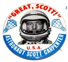 1962 Mint Mercury Atlas 7 Scott Carpenter Pinback Button Space Mission Nasa Unspecified. Price: $12.12.