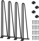 Smartstandard 24 Inch Hairpin Table Legs, 3 Steel Rods 1/2 Pipe Diameter, 8 New. Price: $67.99.