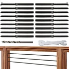 Black Cable Railing Hardware Kit, For 3/16" System Wood Pos... New. Price: $75.86.