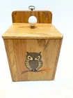 Vintagewood Square Tissue Inverted Box Cover Wall Mount Owl Mid Century Used. Price: $16.75.