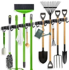 Zongool 2 Pack Broom Holder Wall Mount, 4 Racks And 5 Hooks Mop Hanger New. Price: $44.99.