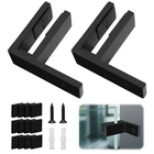 Railing Wall To Glass Clamp, 2 Pcs 90 Degrees Matte Black Clamps Hold... New. Price: $31.22.