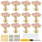 Cionyce Clover Cabinet Knobs Zinc Alloy Single Hole 12PACK, Pink New. Price: $34.99.
