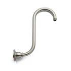 Signature Hardware Offset Brass Shower Arm With Flange, Brushed Nickel Open. Price: $29.95.