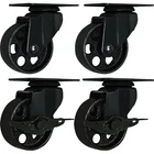 Factorduty 4 All Black Metal Swivel Plate Caster Wheels W/brake Lock Heavy New. Price: $50.04.