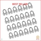 Heverp 24PCS M4 5/32 Inches Stainless Steel Wire Rope Cable Clip Clamp New. Price: $13.54.