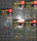 Lot Of 5 Crawford 2" Double Arm Straight & Single Pegboard Hooks 12PS New. Price: $14.99.