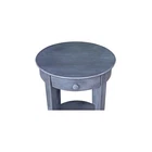 International Concepts Phillips Wood Accent Table With Drawer Heather Gray New. Price: $264.52.