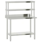 Kitchen Work Table With Overshelf Storage Restaurant Stainless Steel Vidaxl New. Price: $253.99.