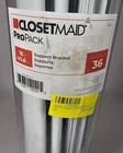 36 Pack Closetmaid Support Bracket For Wire Shelf 16" Fixed Mount Shelving New. Price: $57.95.