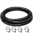 Fuel Line 1/2 Inch Id, Hose 5FT, J30R7 Nbr With 4 Clamps. New. Price: $18.42.