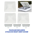 3 Pack White X14" Roof Cover Lid For Camper Trailer Air Ventline New. Price: $28.99.