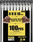 Reusable Zip Ties Self-locking Plastic Wire Electrical Cable 120 Lbs New. Price: $21.99.