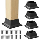Spaceeup 4X4 Post Base Black Square Brackets 5PCS Internal Size 3.6 Inch New. Price: $40.83.