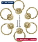 Bonsicoky 6PCS Round Ring Drawer Pulls Matte Gold Handle Knobs For Cabinet New. Price: $11.88.