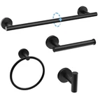 Luxbaro Matte Black Bathroom Hardware Set Modern 18" Towel 4-PIECE SUS30 New. Price: $40.89.