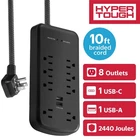 Hyper Tough Surge Protector Power Strip With Usb-a, Usb-c, 8 Outlets New. Price: $56.99.