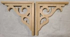 Pair Of Pine Wood Ornate Fretwork Porch Shelf Brackets 12X12 Unfinished #186 Open. Price: $37.95.