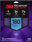 Pro Grade Precision Sandpaper,no-slip GRIP,180 GRIT,9X11 IN.,3-PK. SHR180-PGP- New. Price: $13.74.