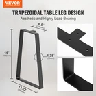 16 Inch Trapezoid Steel Table Legs, Quick Instalation Black New. Price: $30.18.
