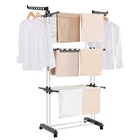 Vevor 4-TIER Foldable Clothes Drying Rack With 24 Poles And Castors New. Price: $36.99.